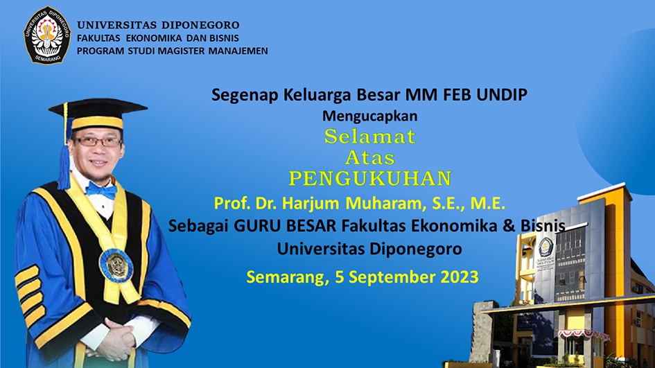 Pengukuhan Guru Besar Prof. Dr. Harjum Muharam, S.E., M.E